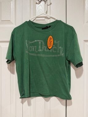 Von Dutch  Green Logo Tee